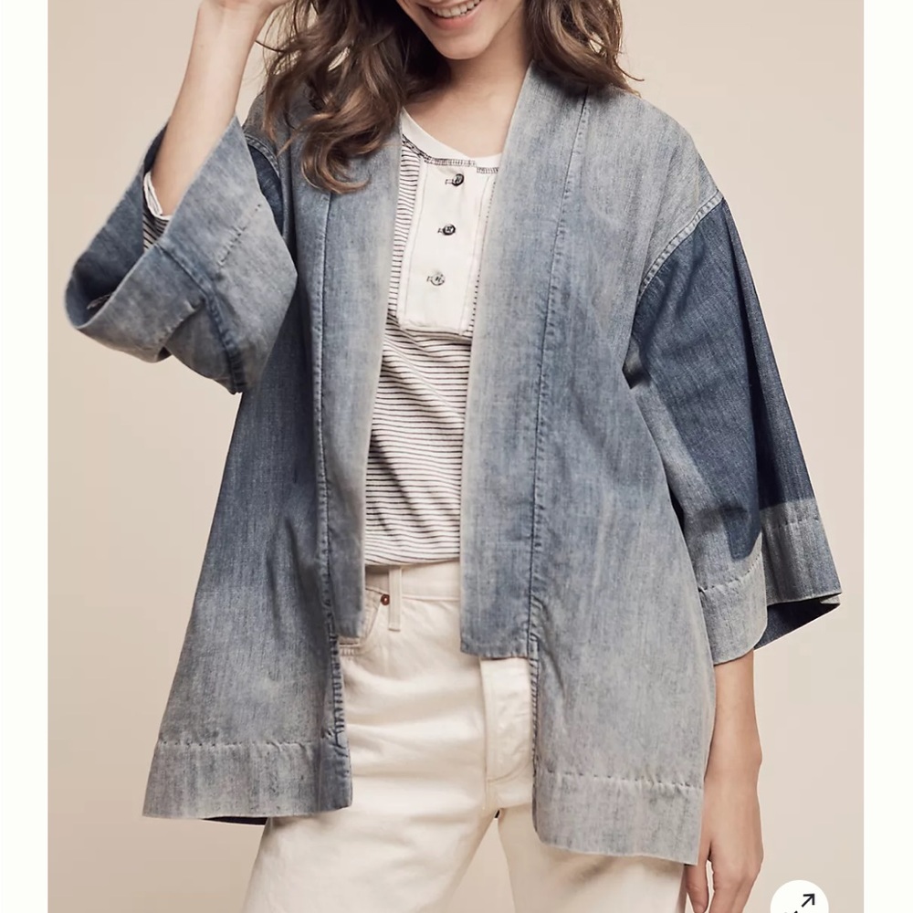 Bliss and Mischief washed denim kimono